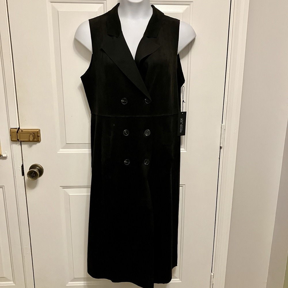 NWT Rachel Zoe Black‎ Faux Suede Maxi Dress Size XL